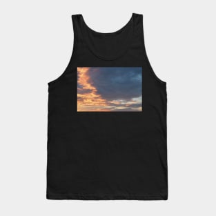 clouds sunset summer evening aesthetic photography blue grey pink purple orange Tank Top